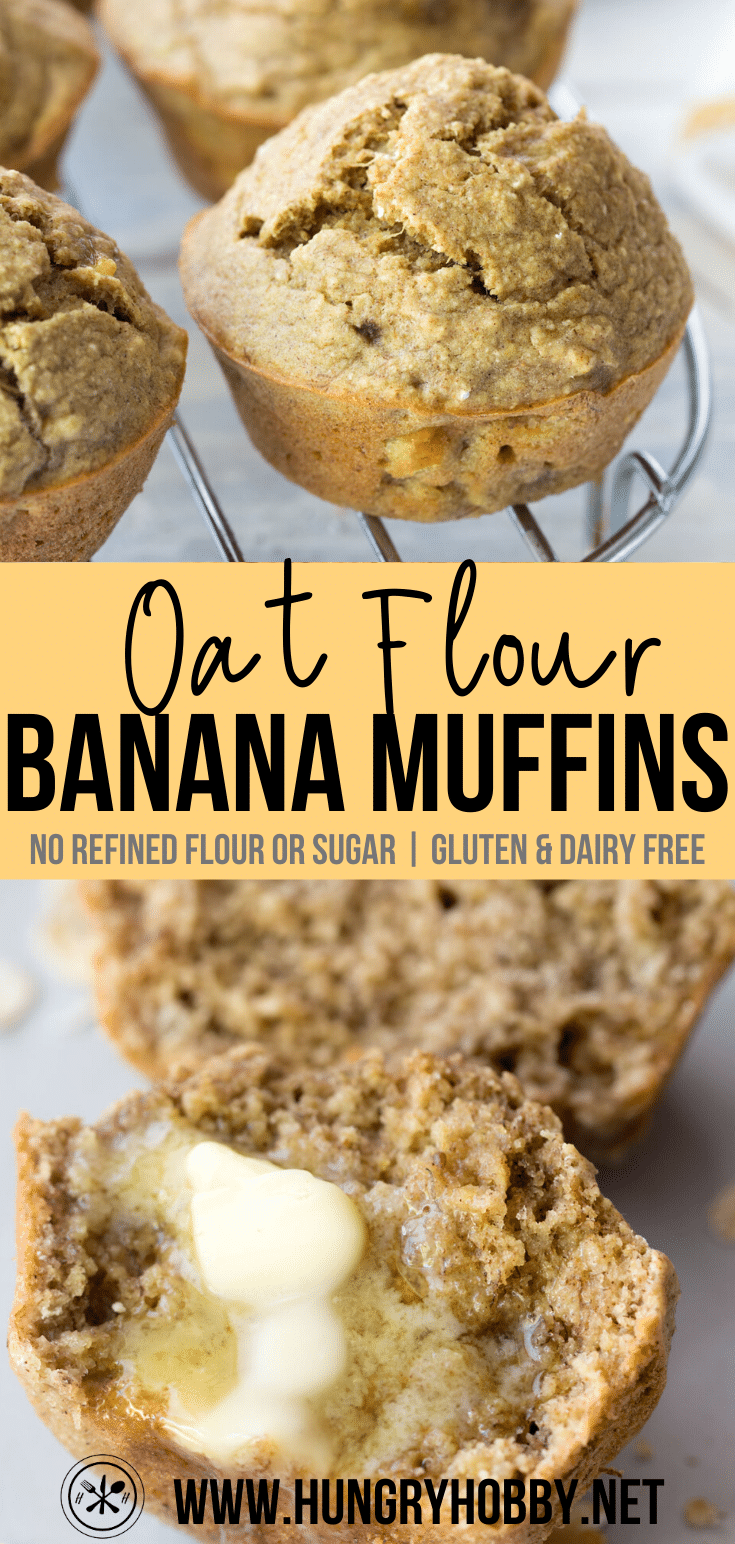 Healthy Banana Bread Muffins With Oat Flour