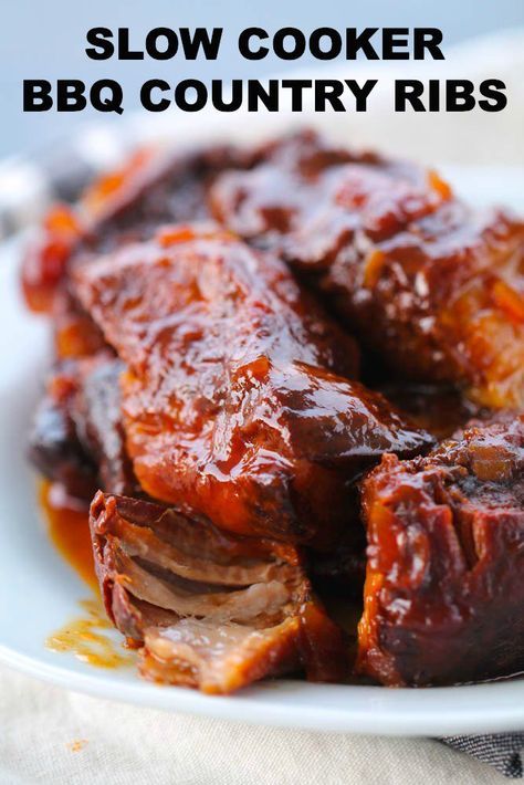 Baby Back Ribs In Slow Cooker With Bbq Sauce