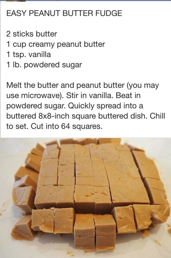 Easy Peanut Butter Fudge Recipe With Powdered Sugar