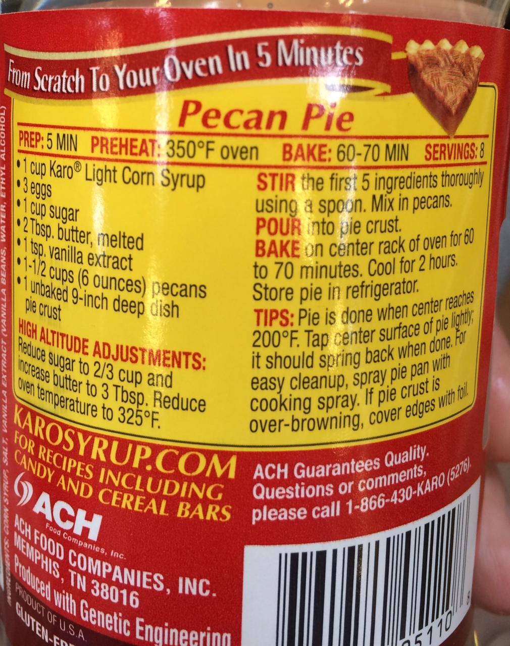 Easy Pecan Pie Recipe Karo Syrup