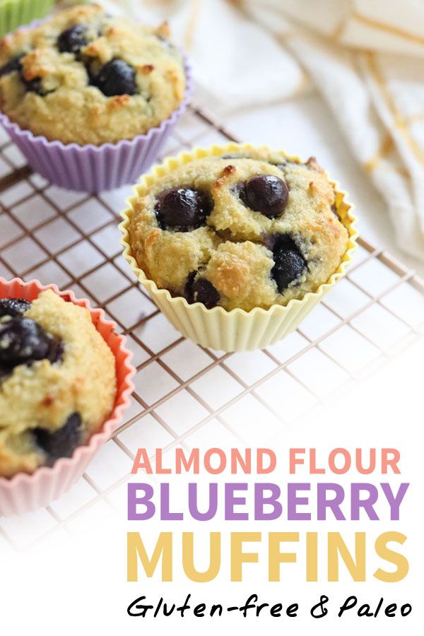 Healthy Blueberry Muffins Almond Flour
