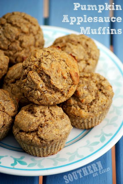Healthy Pumpkin Oatmeal Muffins With Applesauce