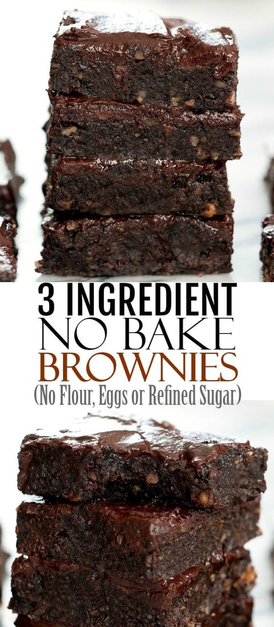 3 Ingredient Fudge Brownies