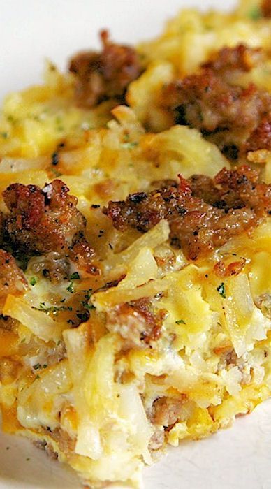 Breakfast Recipe With Eggs Sausage And Hash Browns