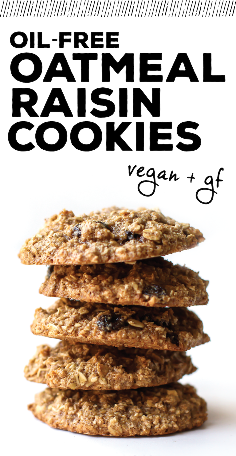 Oatmeal Raisin Cookies Vegan Gluten Free Oil Free