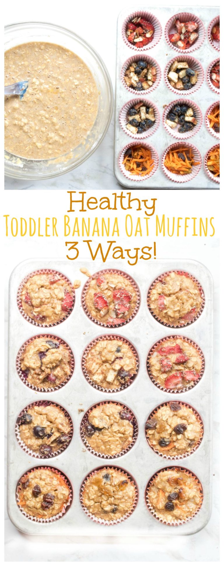 Healthy Banana Oatmeal Muffins For Toddlers