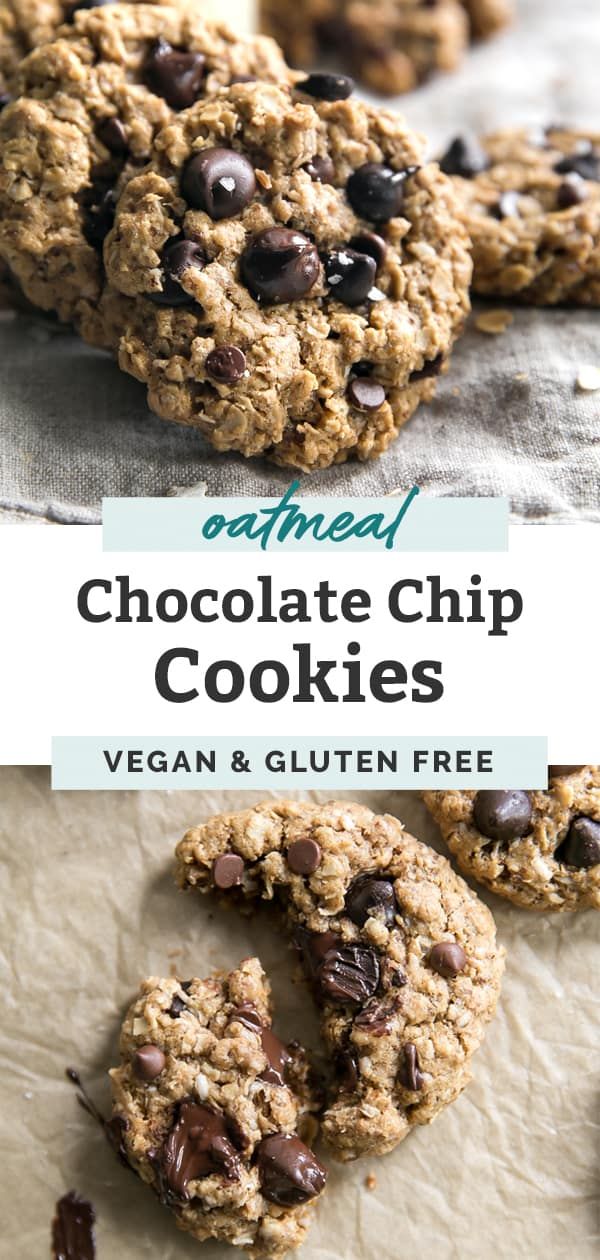 Vegan Oatmeal Chocolate Chip Cookies No Butter