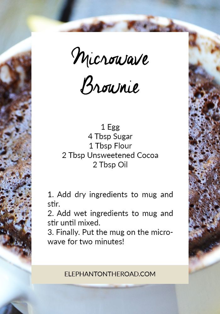 Easy Microwave Brownie Recipe Without Cocoa Powder