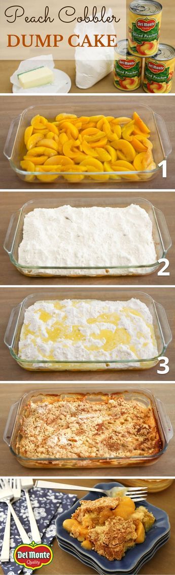 3 Ingredient Peach Cobbler With Cake Mix