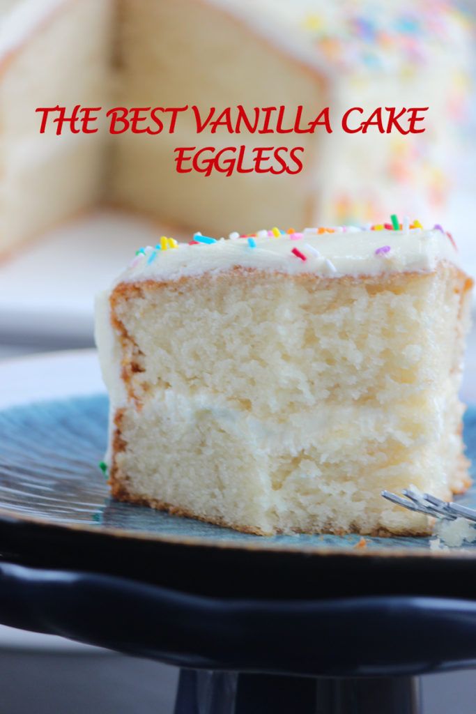 Moist Vanilla Sponge Cake Recipe Eggless