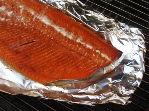 Smoked Salmon On Charcoal Grill