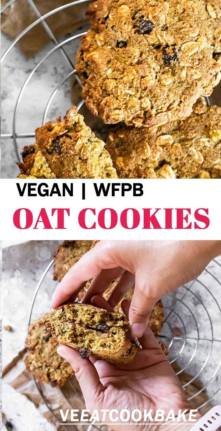Vegan Oatmeal Cookies No Refined Sugar