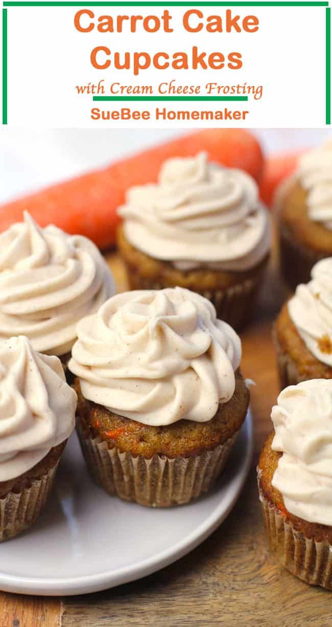 Recipe For Carrot Cake Cupcakes With Cream Cheese Frosting