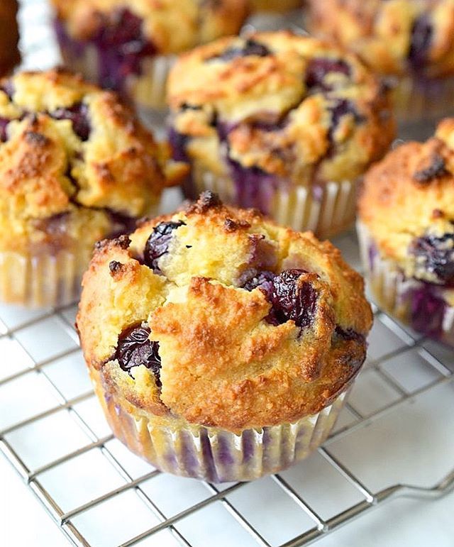 Healthy Lemon Blueberry Muffins Almond Flour