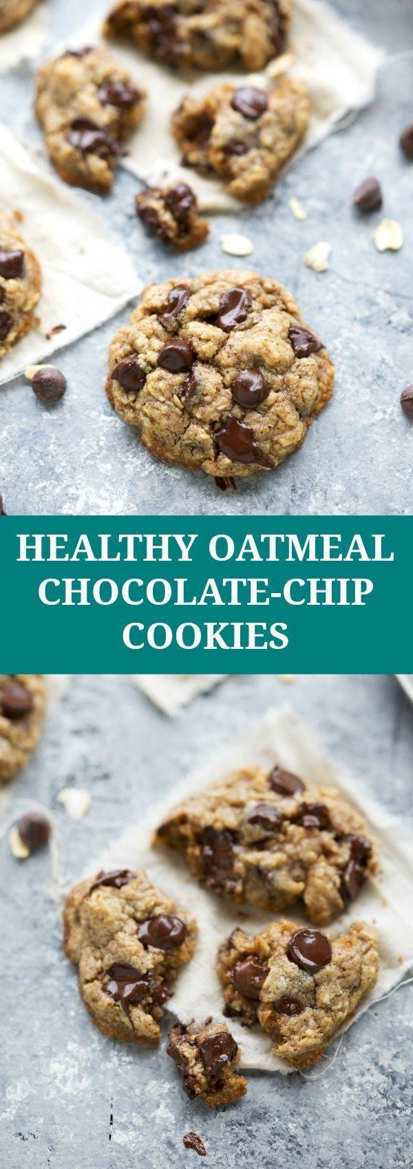 Vegan Oatmeal Chocolate Chip Cookies No Flour