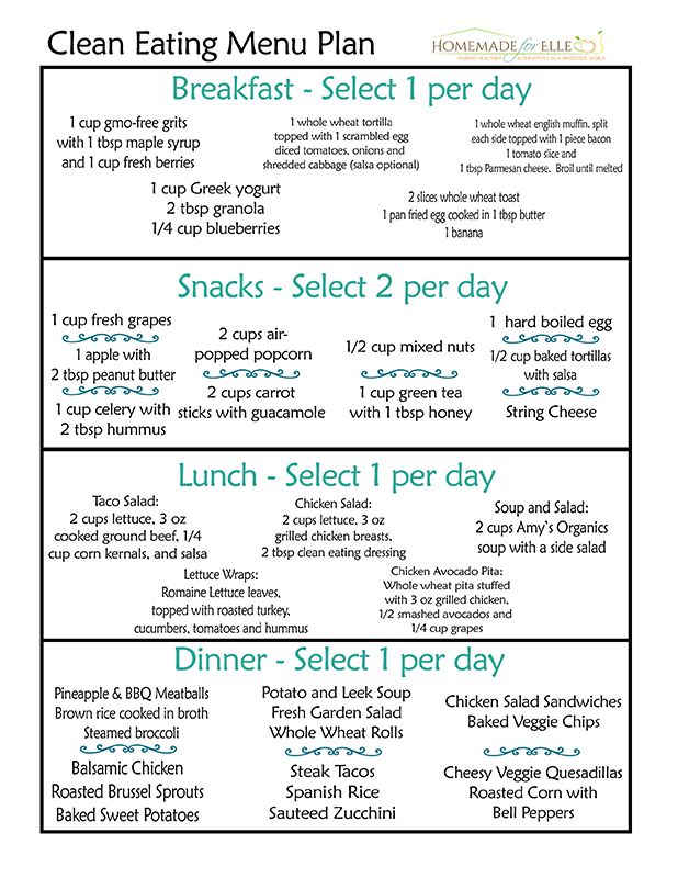Clean Eating Meal Plans For Weight Loss