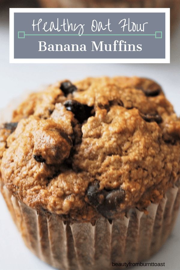 Banana Muffins Healthy Oat Flour