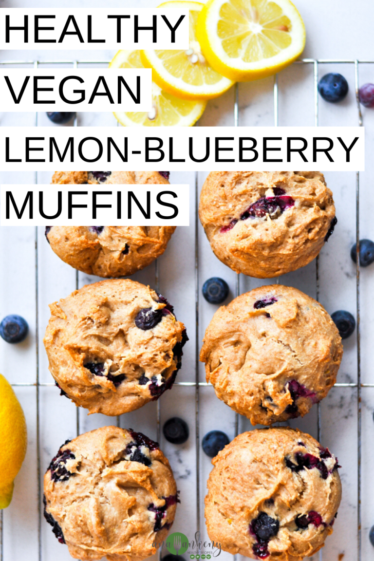 Healthy Lemon Blueberry Muffins Vegan