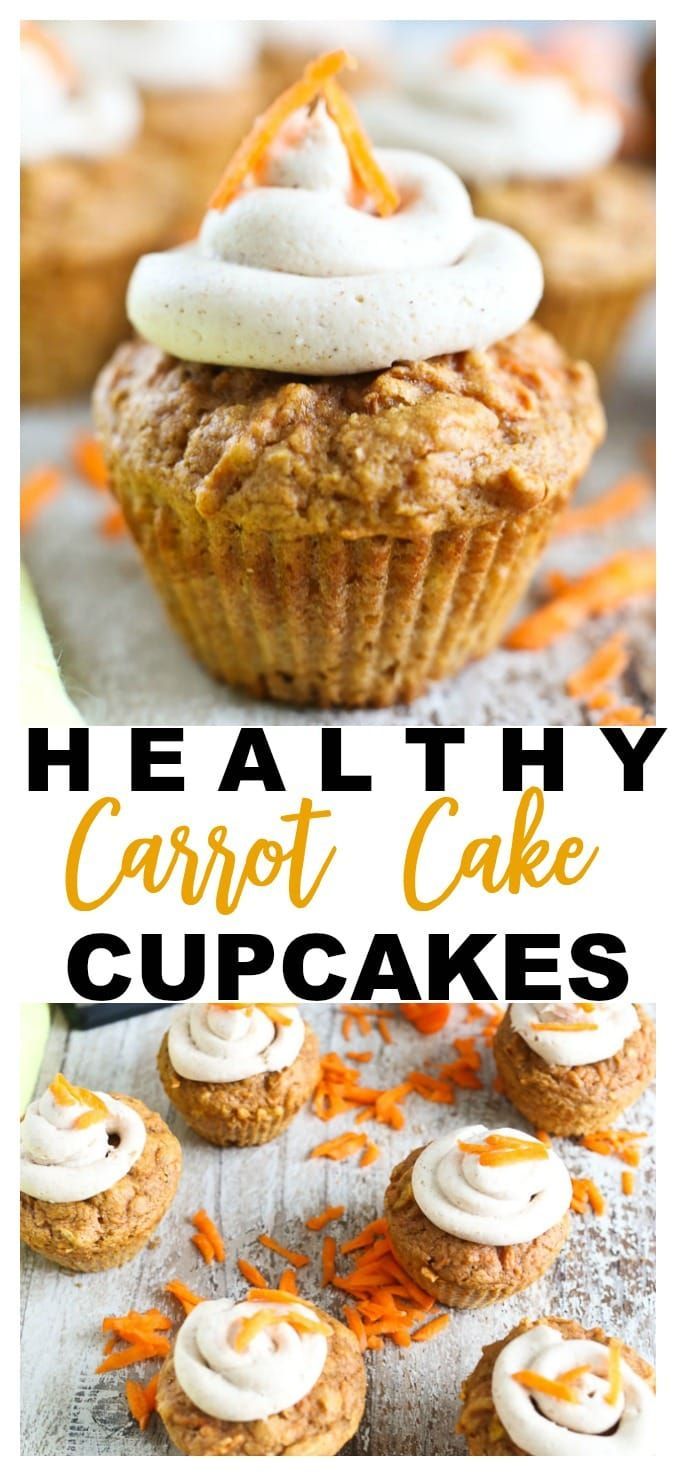 Healthy Carrot Cake Muffins With Cream Cheese Frosting