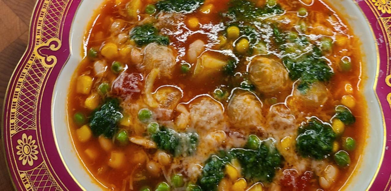 Easy Minestrone Soup With Frozen Vegetables