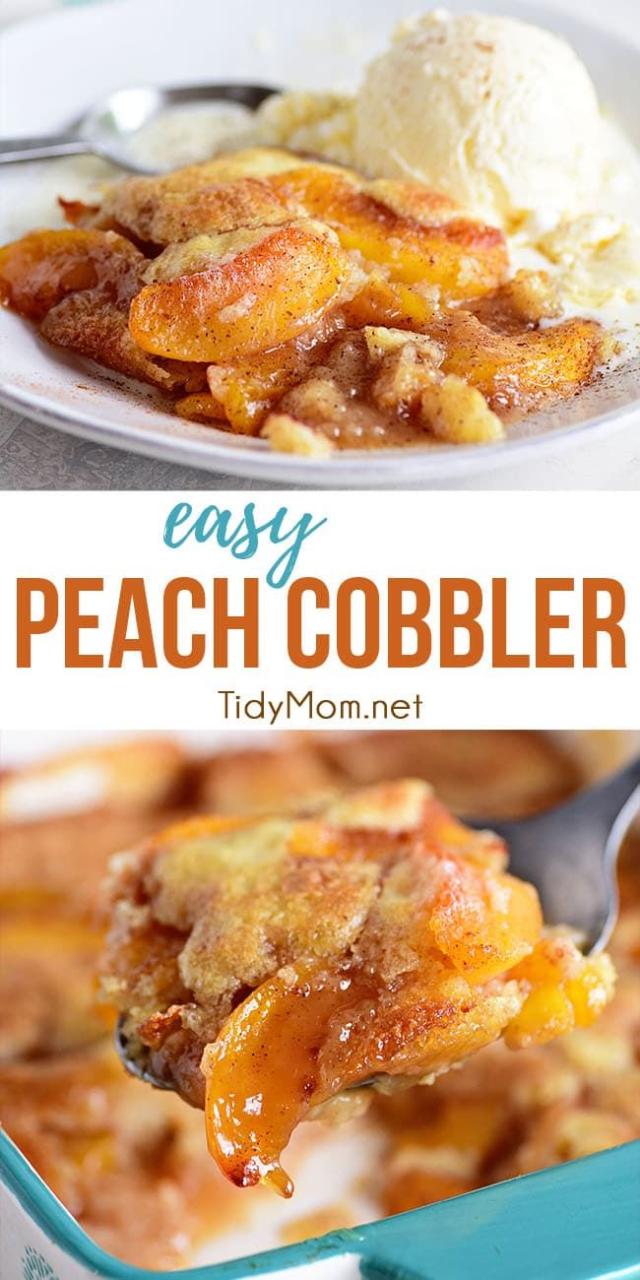 Peach Cobbler With Frozen Peaches And Pie Crust