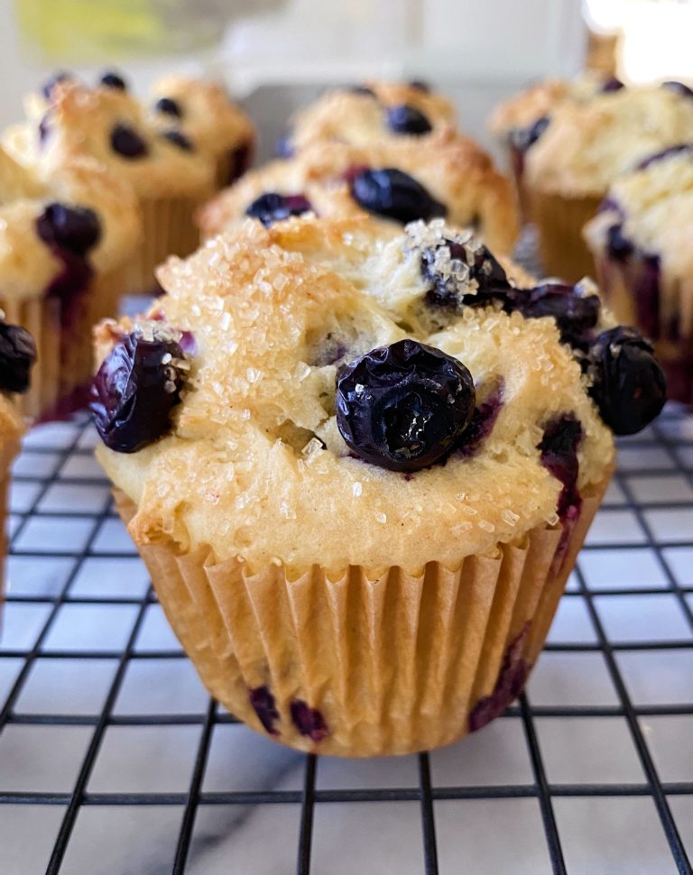 Healthy Gluten Free Family Blueberry Muffins