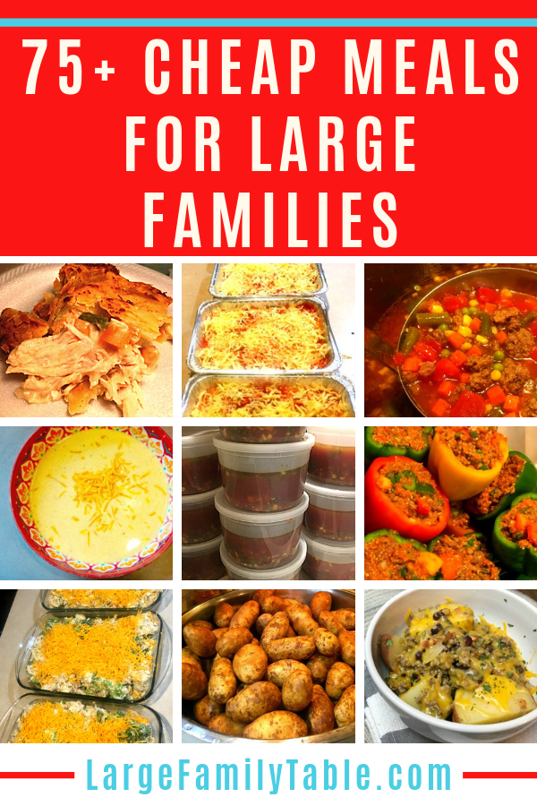 Cheap And Healthy Meals For Large Families