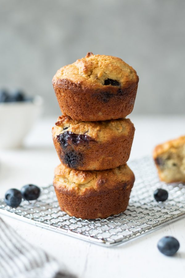 Healthy Banana Blueberry Muffins With Almond Flour