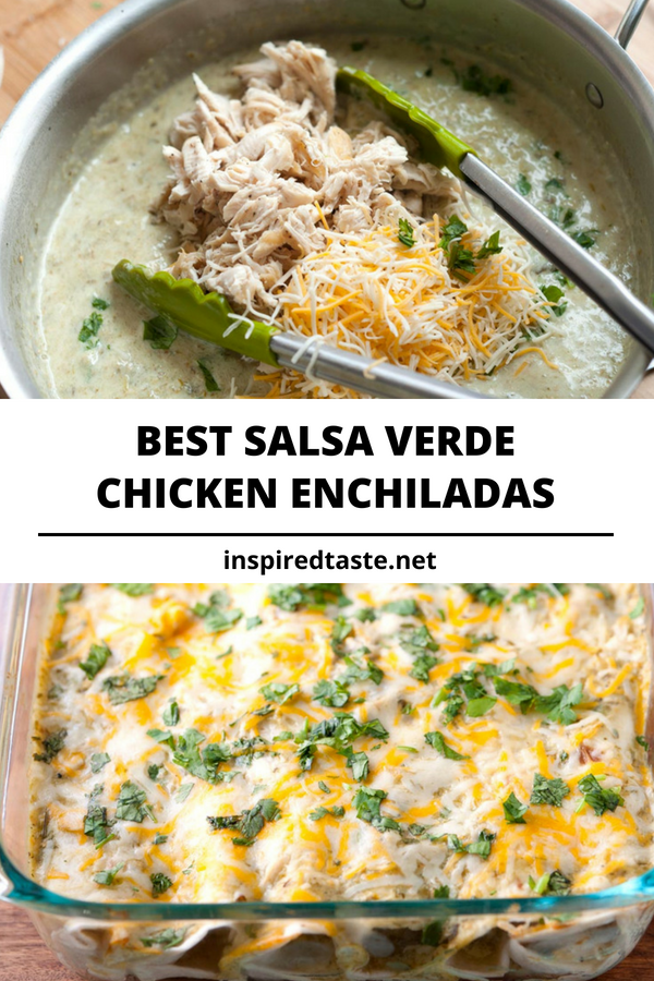 Homemade Chicken Enchiladas Green Sauce