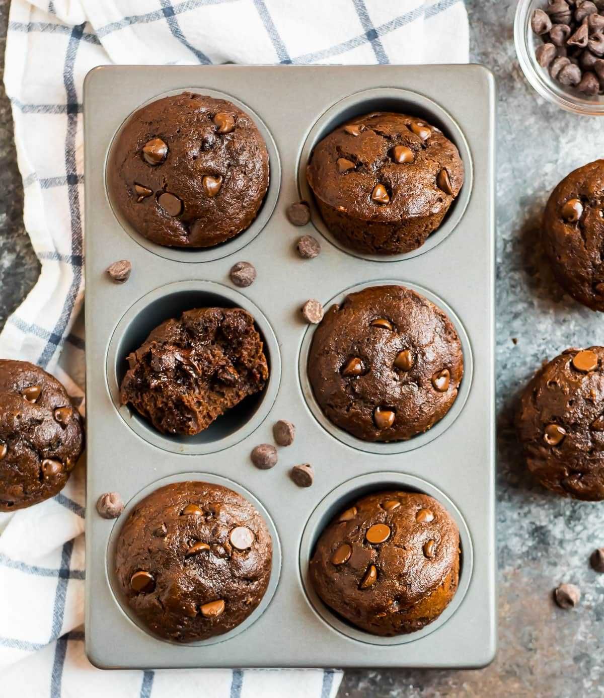 Healthy Breakfast Muffins Chocolate
