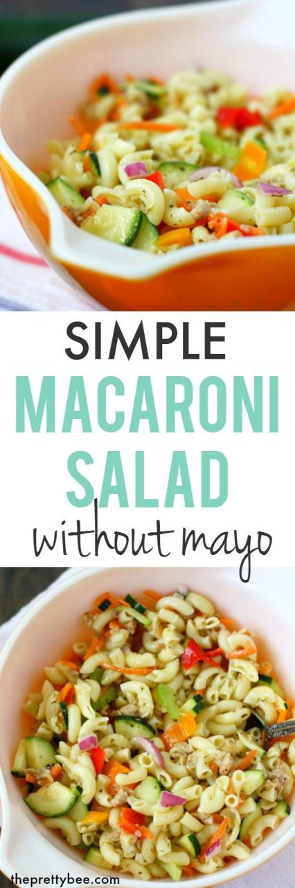 Simple Macaroni Salad Recipe Without Mayonnaise