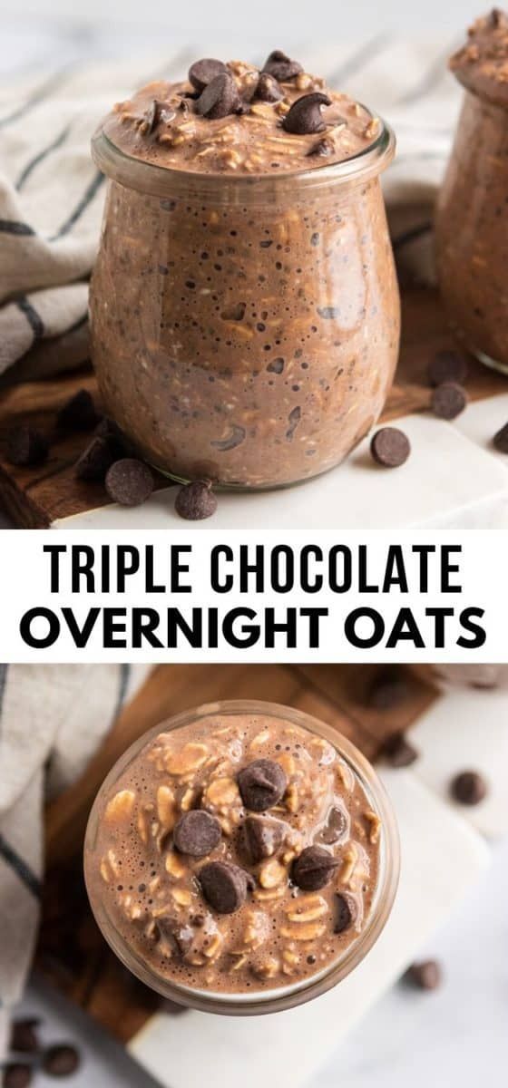 Healthy Overnight Oats With Chocolate Protein Powder
