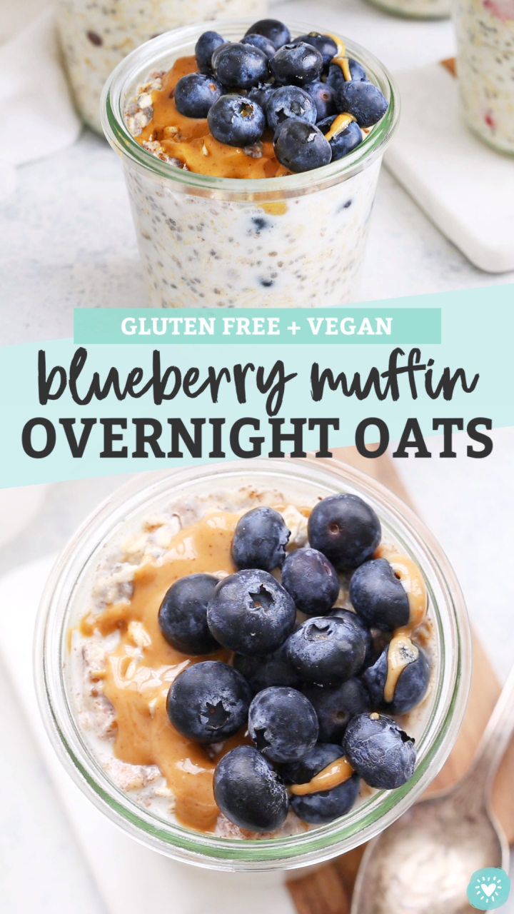 Healthy Blueberry Muffin Overnight Oats