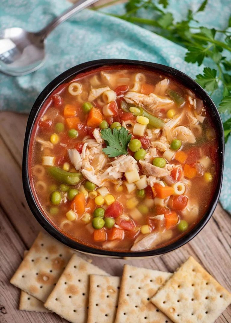 Healthy Chicken Vegetable Soup Instant Pot