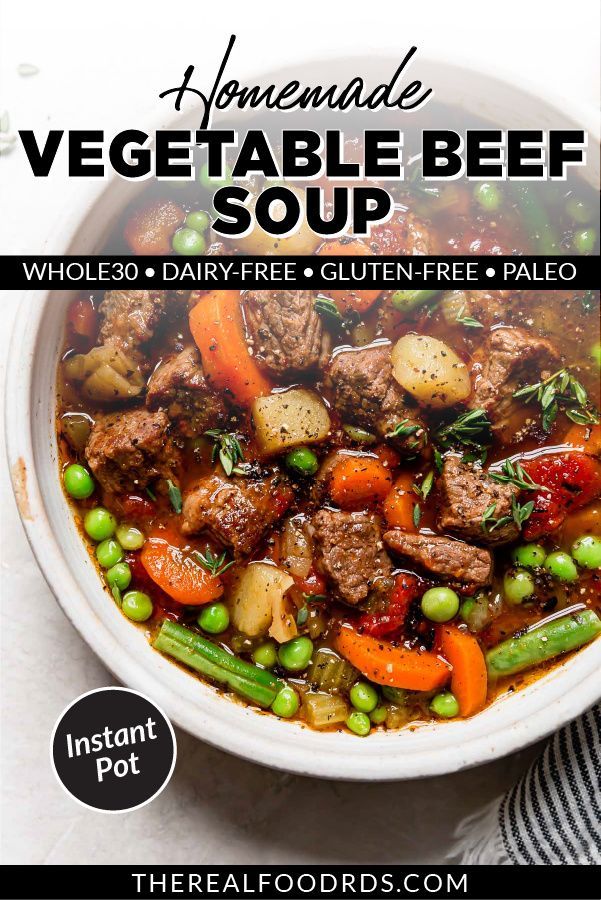 Healthy Beef Vegetable Soup Instant Pot