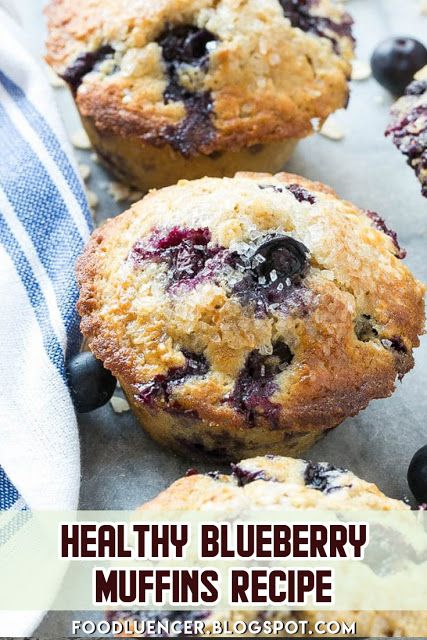 Healthy Blueberry Muffins Oat Flour