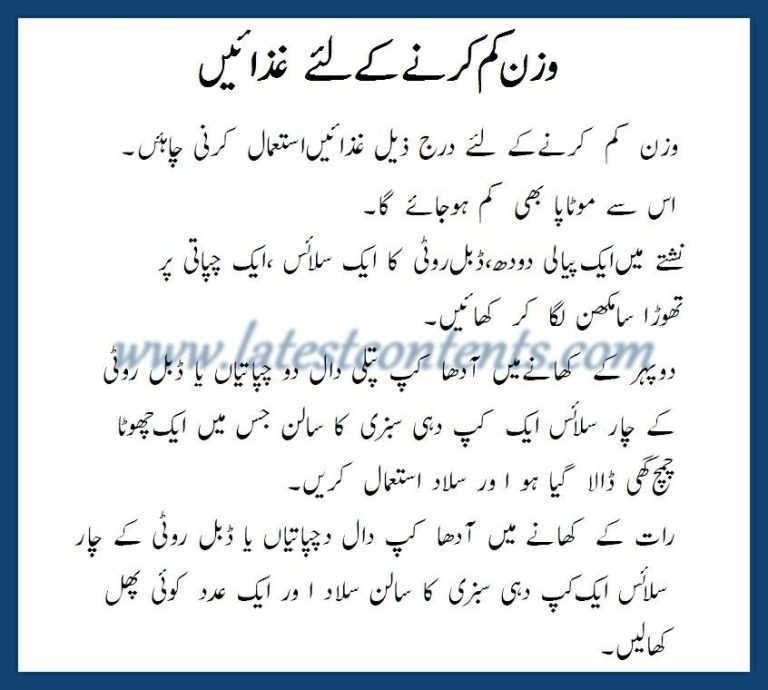 Healthy Diet Plan For Weight Gain In Urdu