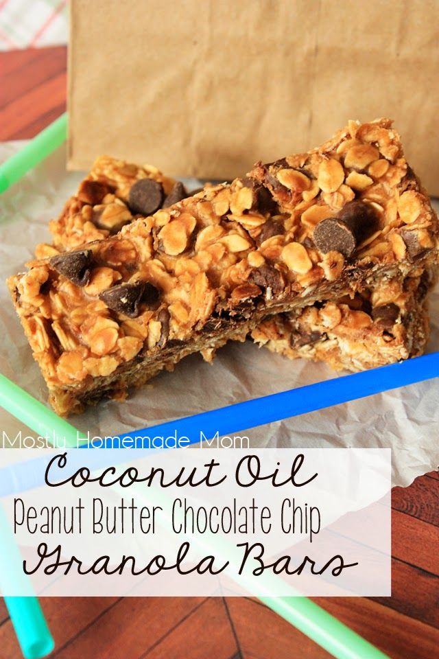 Homemade Granola Bars With Coconut And Chocolate Chips
