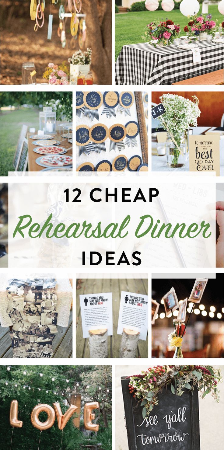Rehearsal Dinner Ideas Cheap