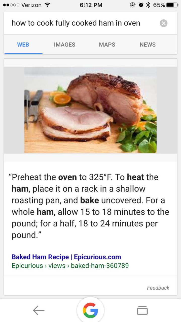 How To Cook A Ham In The Oven