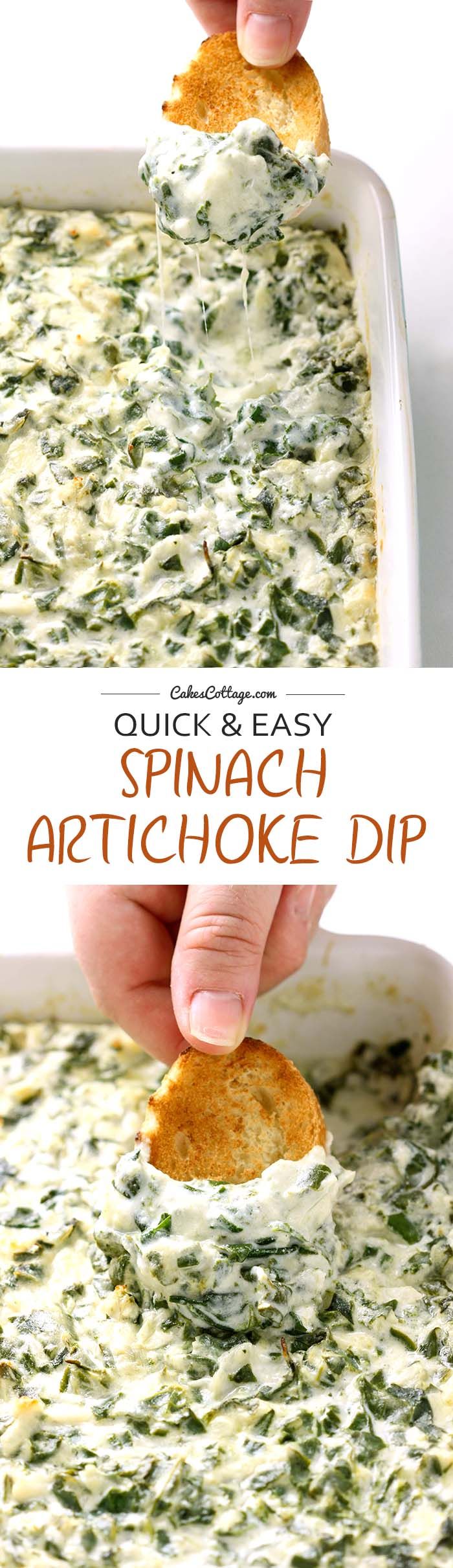 Easy Spinach Artichoke Dip