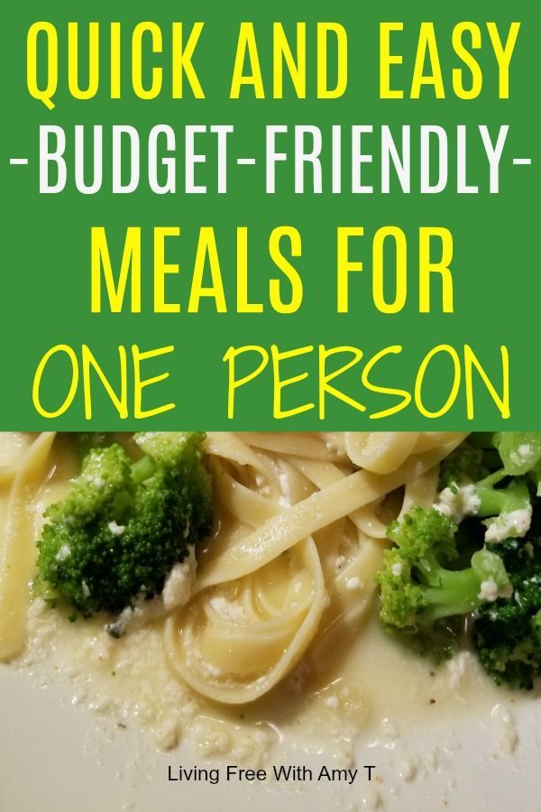 Cheap Meals For One Person
