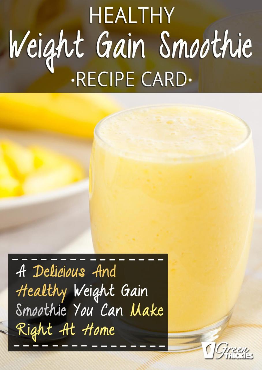 Smoothie Recipes For Weight Gain