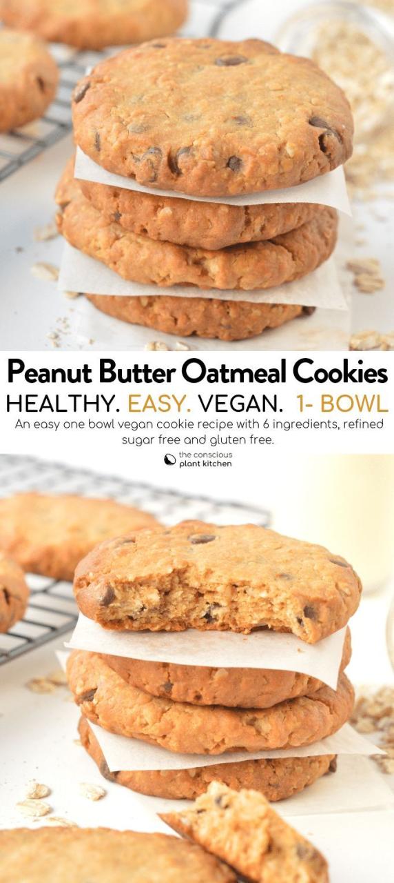 Vegan Oatmeal Cookies Peanut Butter