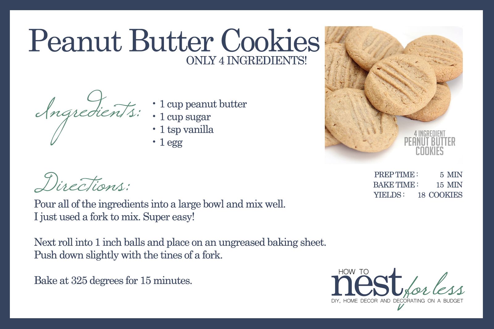 Simple Peanut Butter Cookies