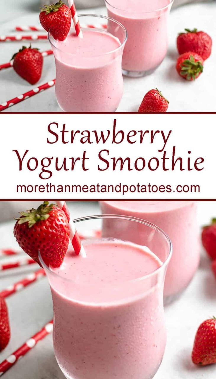 Simple Strawberry Smoothie Recipe With Yogurt
