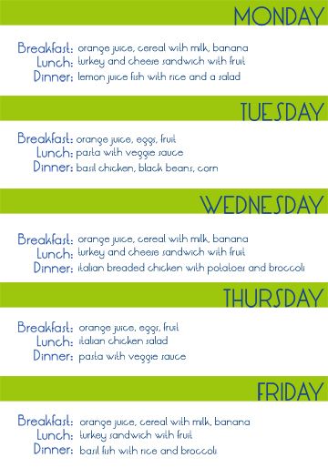 Cheap Healthy Meal Plan