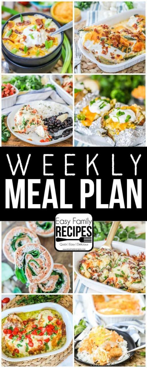 Simple Family Meals For A Week