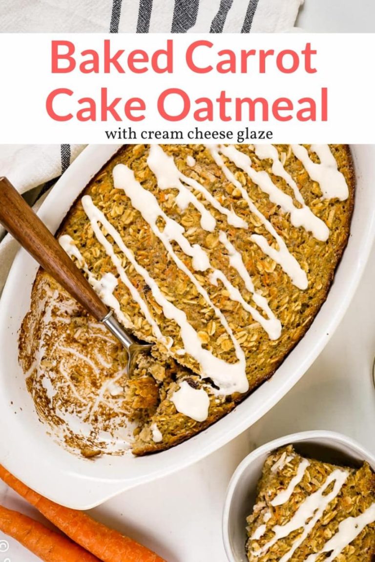 Healthy Carrot Cake Oatmeal Bake