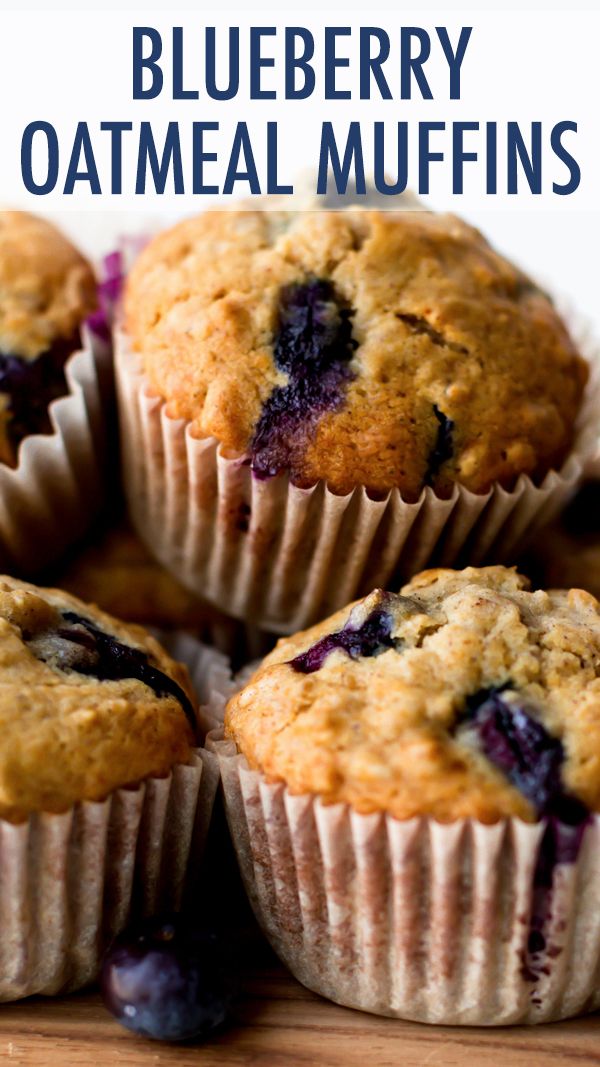 Healthy Blueberry Oatmeal Muffins No Flour